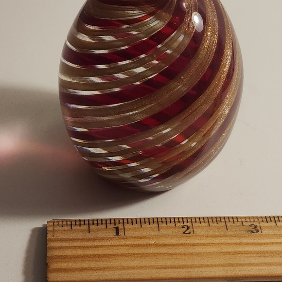 Vintage Handblown Murano Swirl Art Glass Paperweight Ferro & Lazzarini Italy - Picture 7 of 7